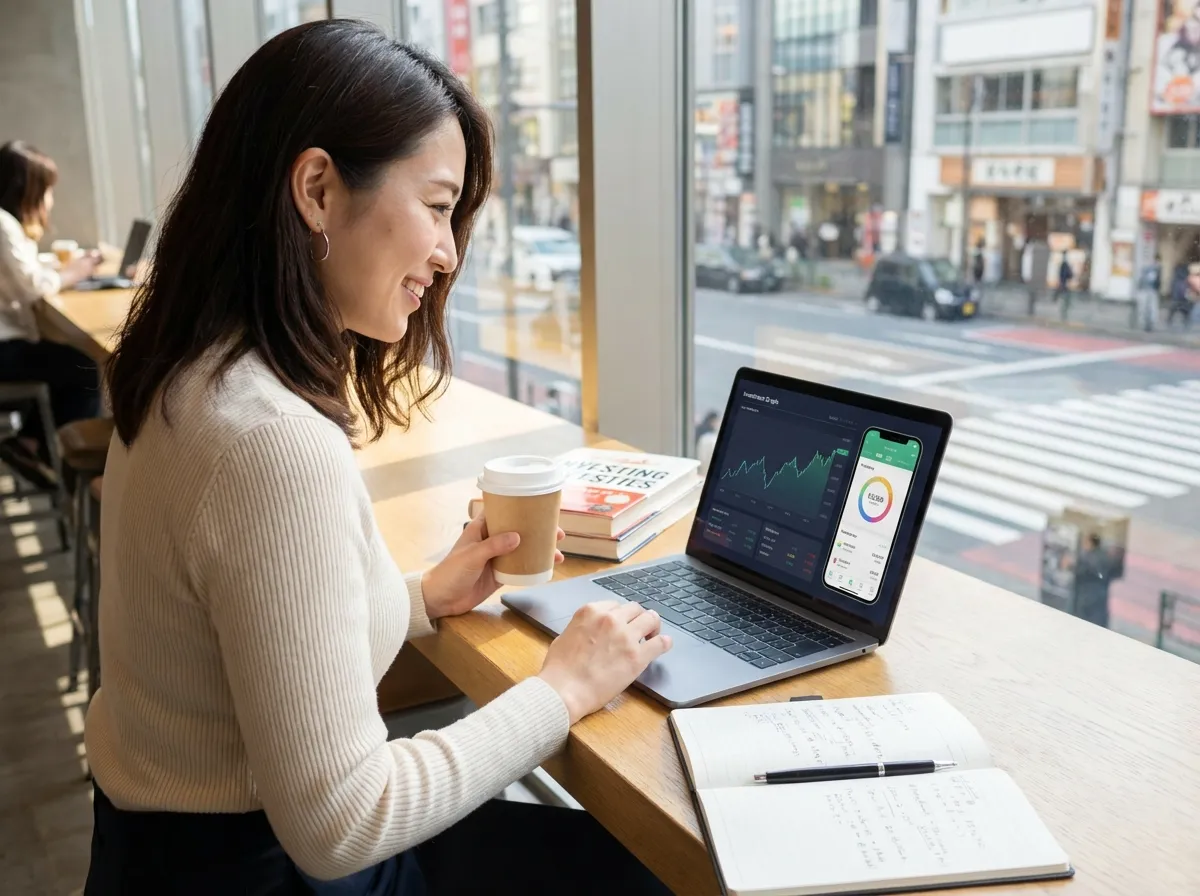 資産形成に取り組む女性